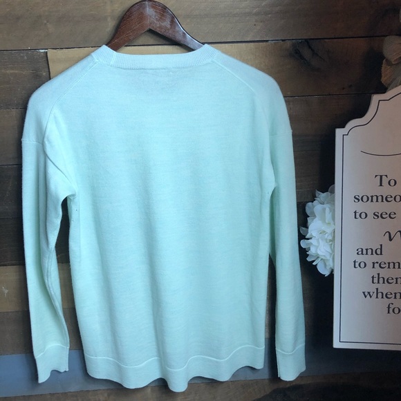 J Crew Mint Green Merino Wool Tippi Sweater Sz Xs - Picture 6 of 6